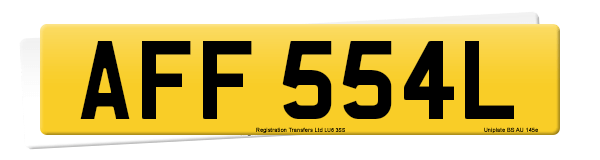 Registration number AFF 554L